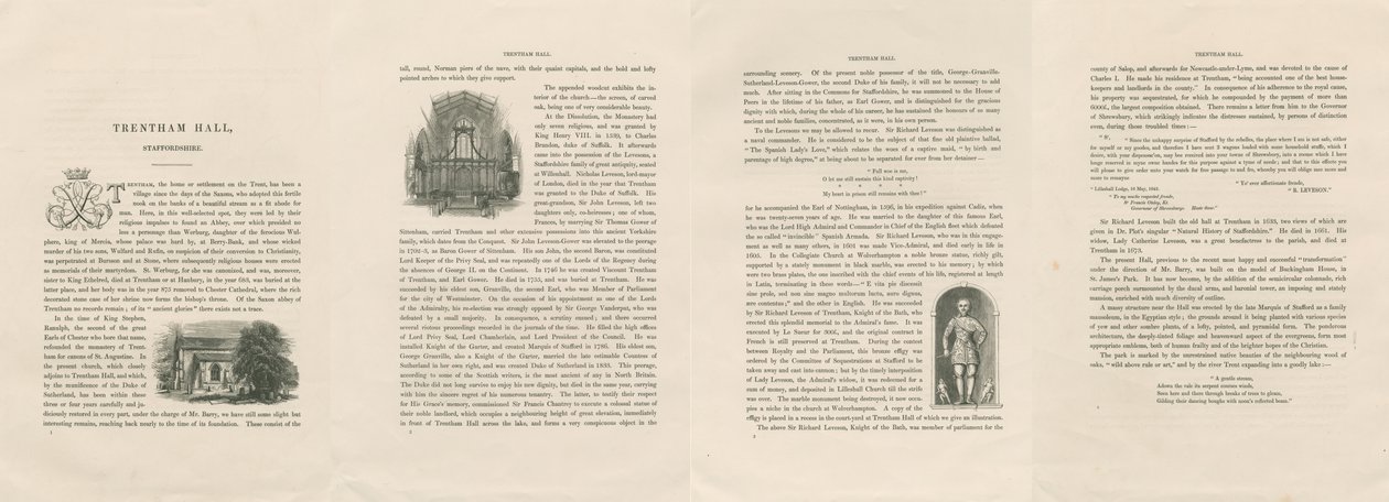Historischer Bericht über Trentham Hall von Unbekannt