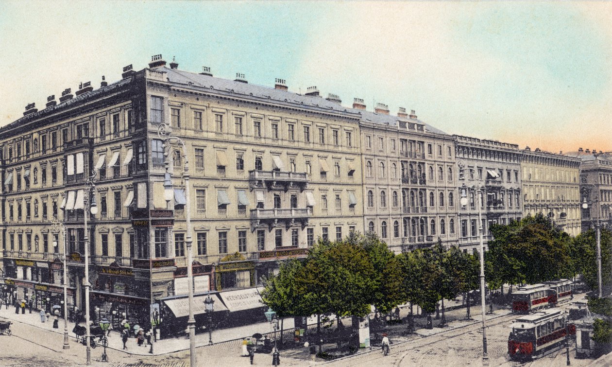 Hotel Bristol Kärntnerring in Wien, Ende des 19./Anfang des 20. Jahrhunderts (Postkarte) von Unbekannter Künstler