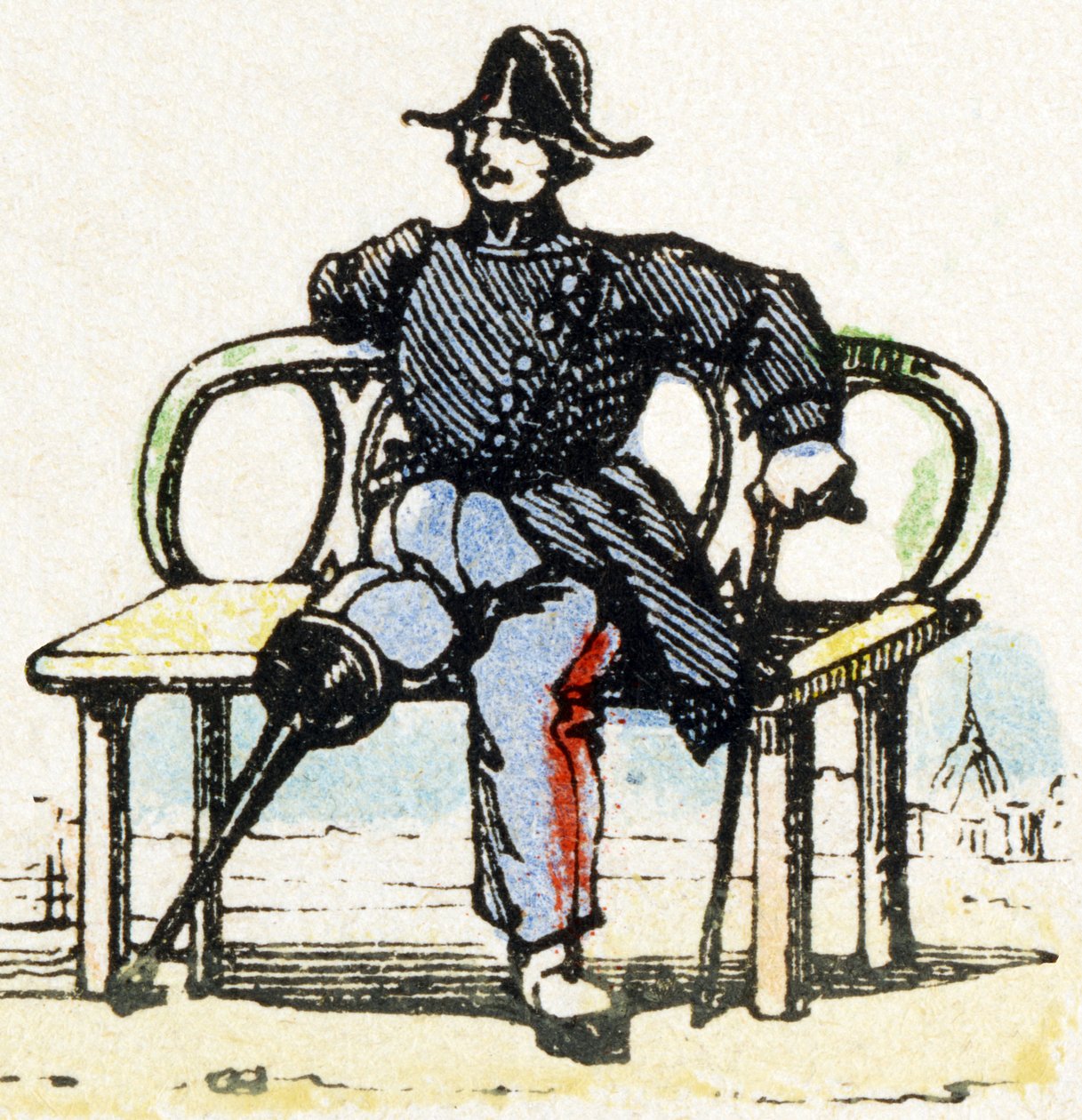 I - Invalide - Alphabet - Kinderunterhaltung - Bild Epinal, populäre Serie ca. 1890 (Illustration) von Unbekannt