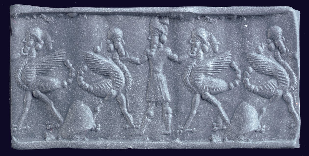 Abdruck eines neubabylonischen Zylindersiegels, ca. 750-600 v. Chr. von Unbekannt