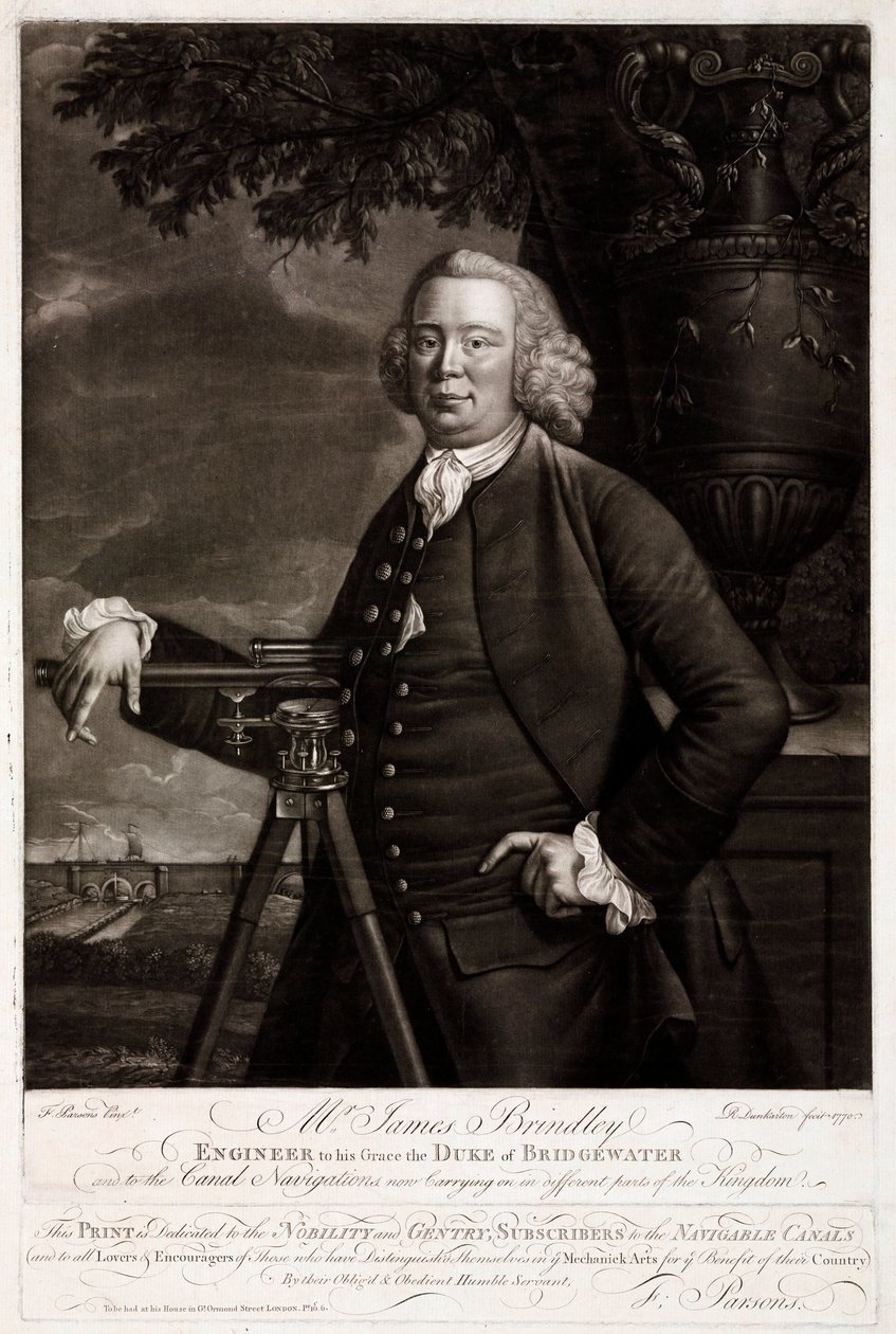 James Brindley, britischer Bauingenieur und Kanalbauer von Unbekannt
