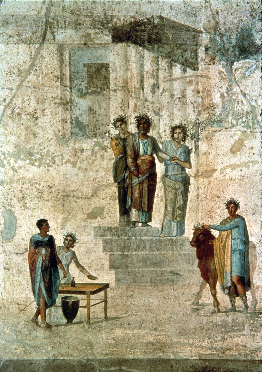 Jason und Pelias, aus dem Haus des Jason oder der fatalen Lieben, Pompeji von Unbekannter Künstler