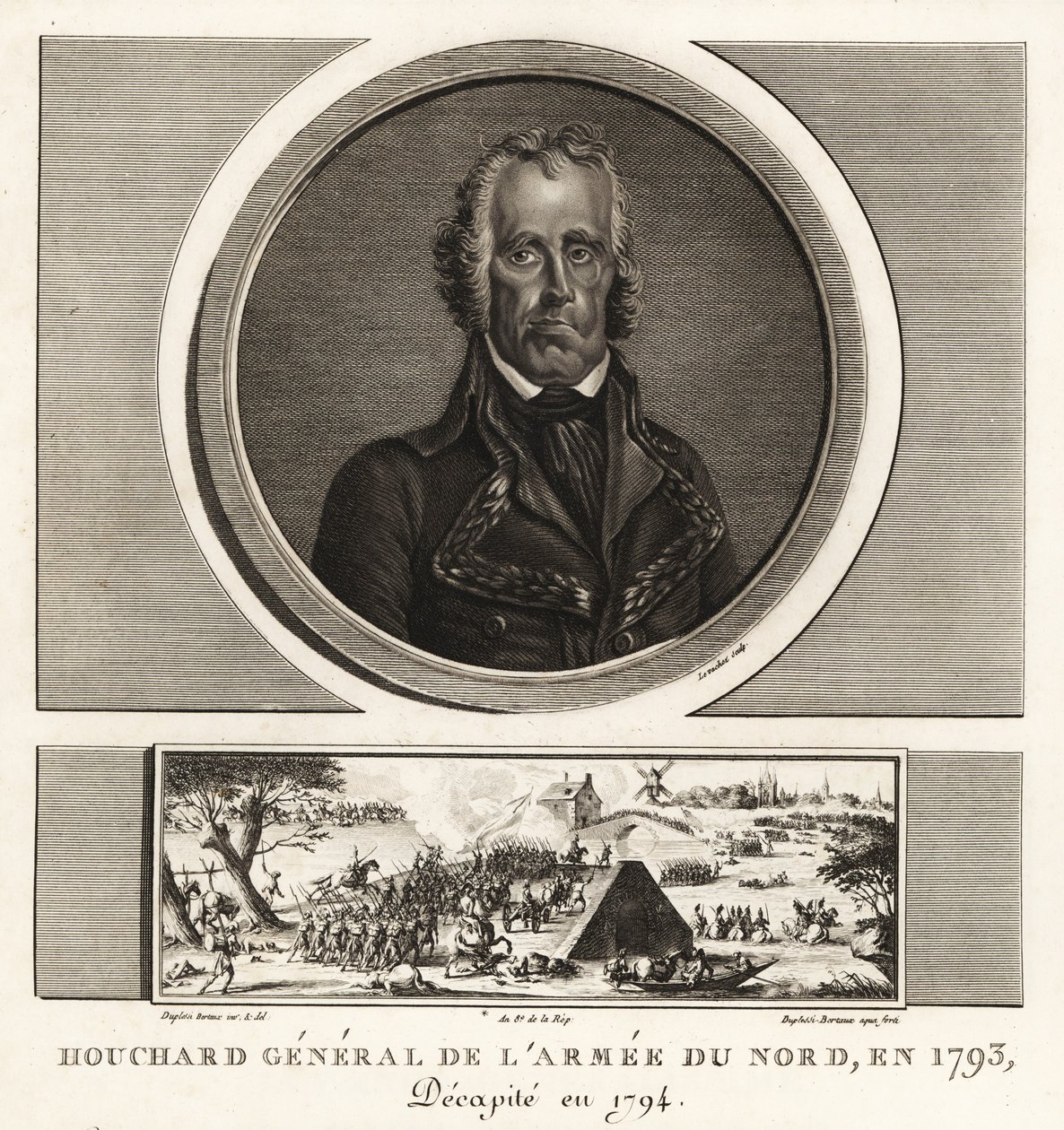 Jean Nicolas Houchard, französischer Revolutionsgeneral der Armee des Nordens, wegen Feigheit hingerichtet 1793 von Unbekannt