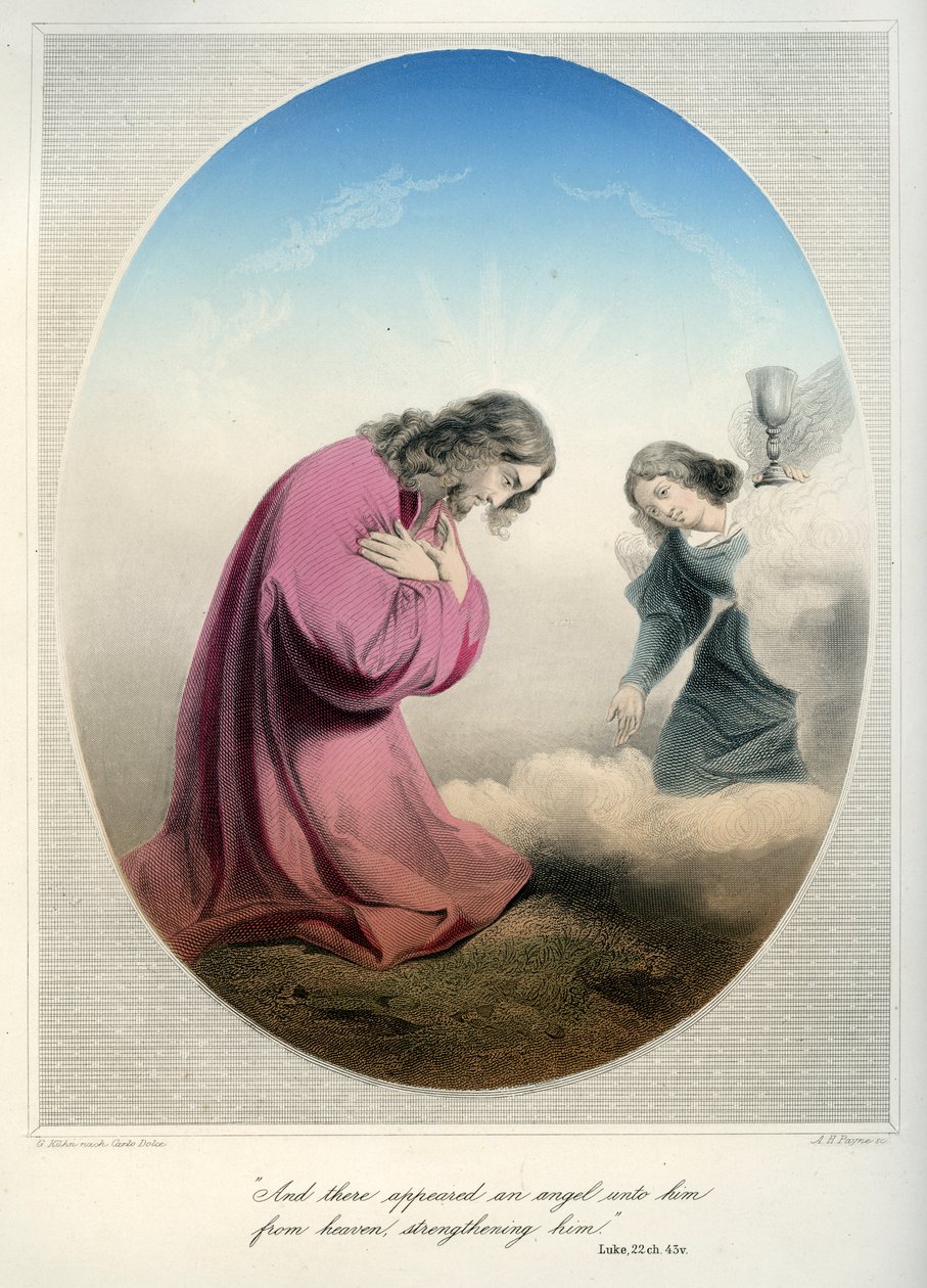 Jesus betet im Garten - Bibel, Neues Testament von Unbekannter Künstler