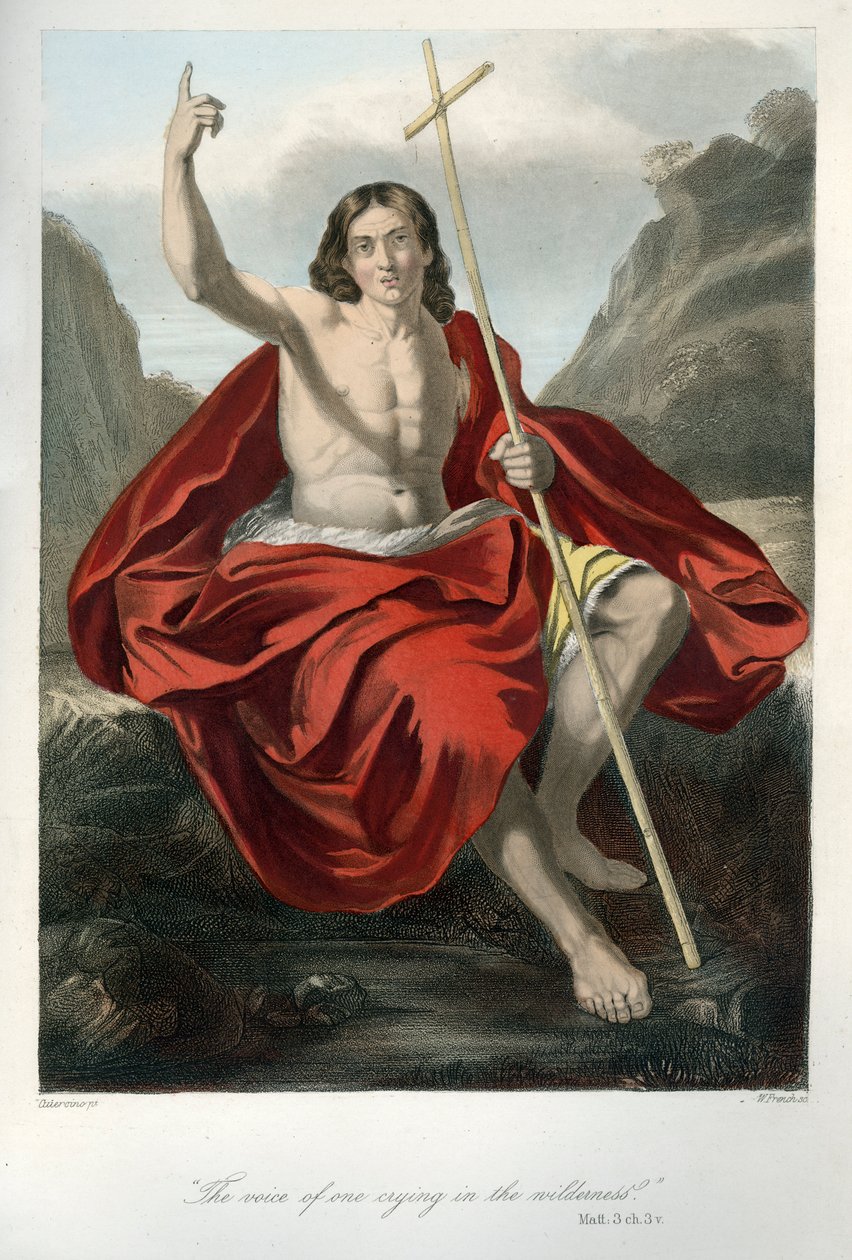 Johannes der Täufer predigt - Bibel, Neues Testament von Unbekannter Künstler