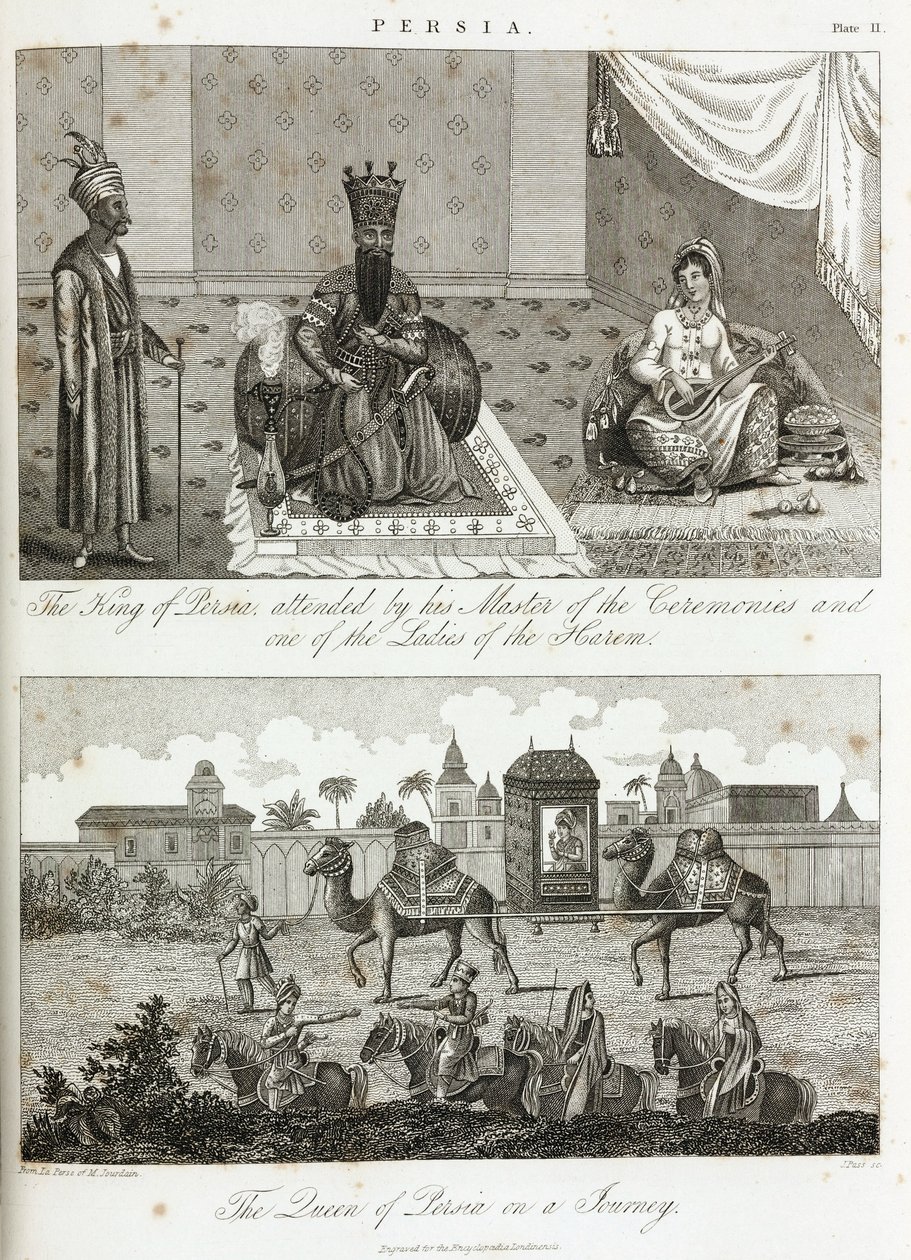 Der König und die Königin von Persien, um 1810-1829 von Unbekannt