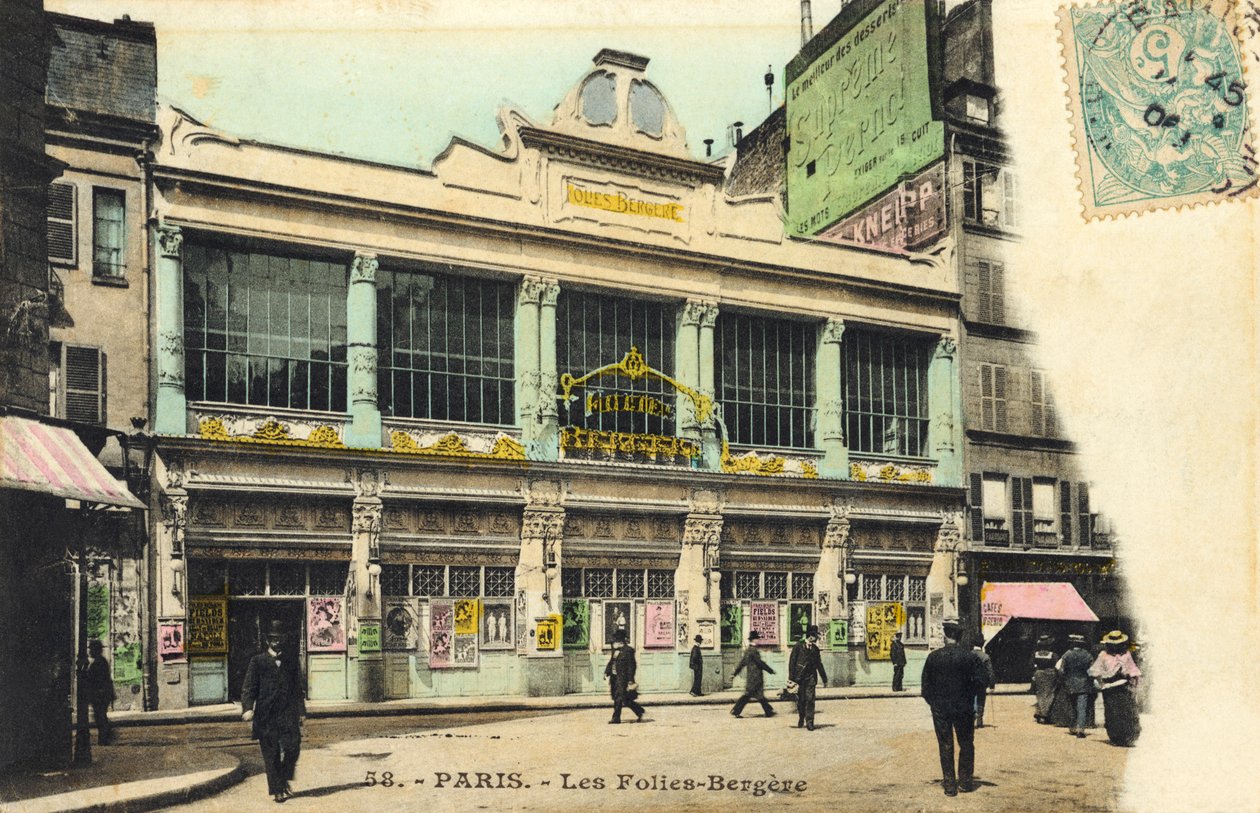 Les Folies-Bergère Außenansicht, Paris von Unbekannter Künstler