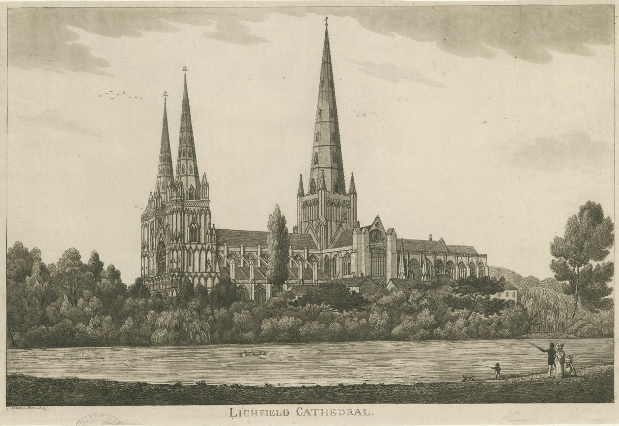 Lichfield Kathedrale - Südansicht von Unbekannt
