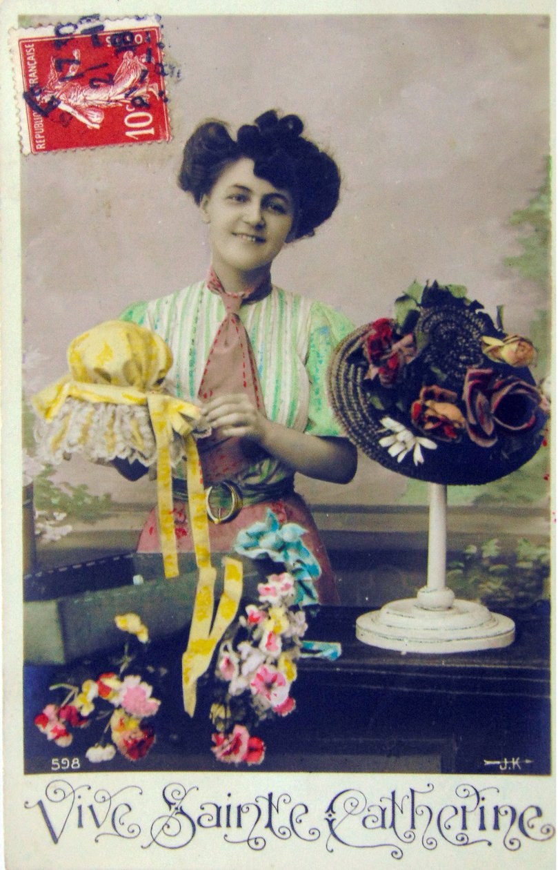Es lebe die heilige Katharina, frühes 20. Jahrhundert (Postkarte) von Unbekannter Künstler