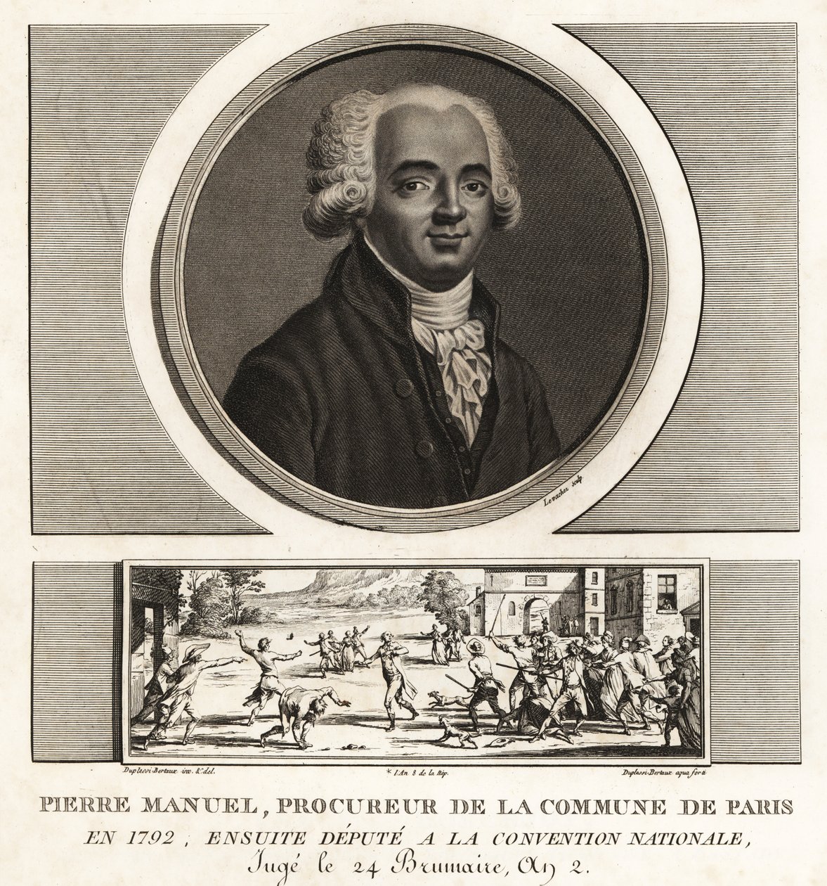 Louis Pierre Manuel, Schriftsteller, Prucurer der Kommune von Paris, guillotiniert 1793 von Unbekannt