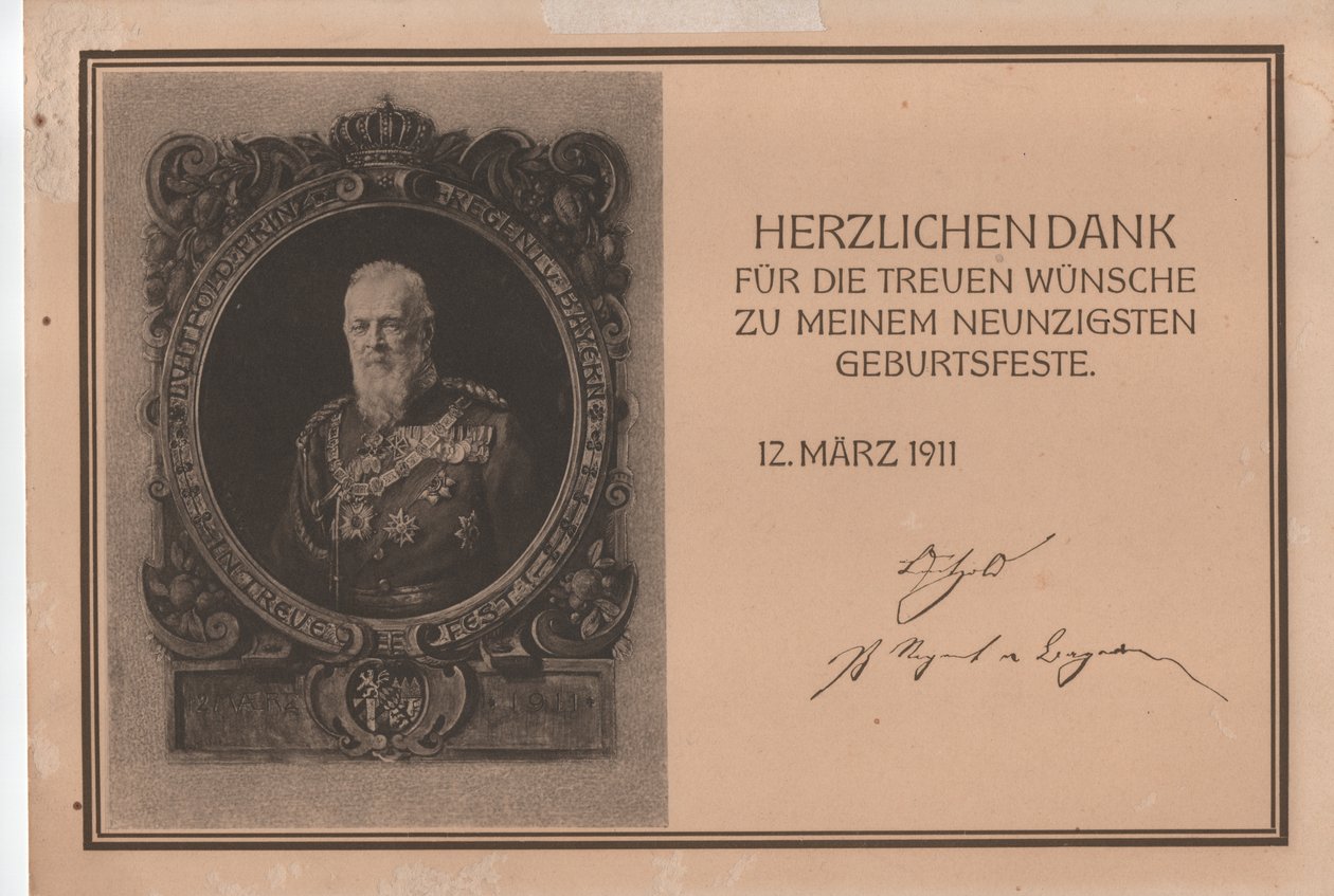Luitpold Karl Joseph Wilhelm von Bayern von Unbekannter Künstler