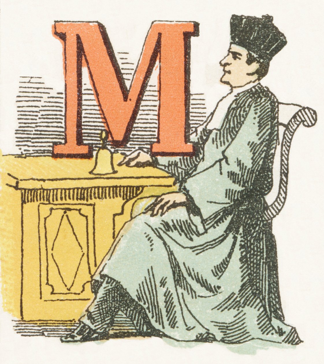 M - Magistrat - Kinderalphabet, Editions Gordinne 1920 (Gravur) von Unbekannt