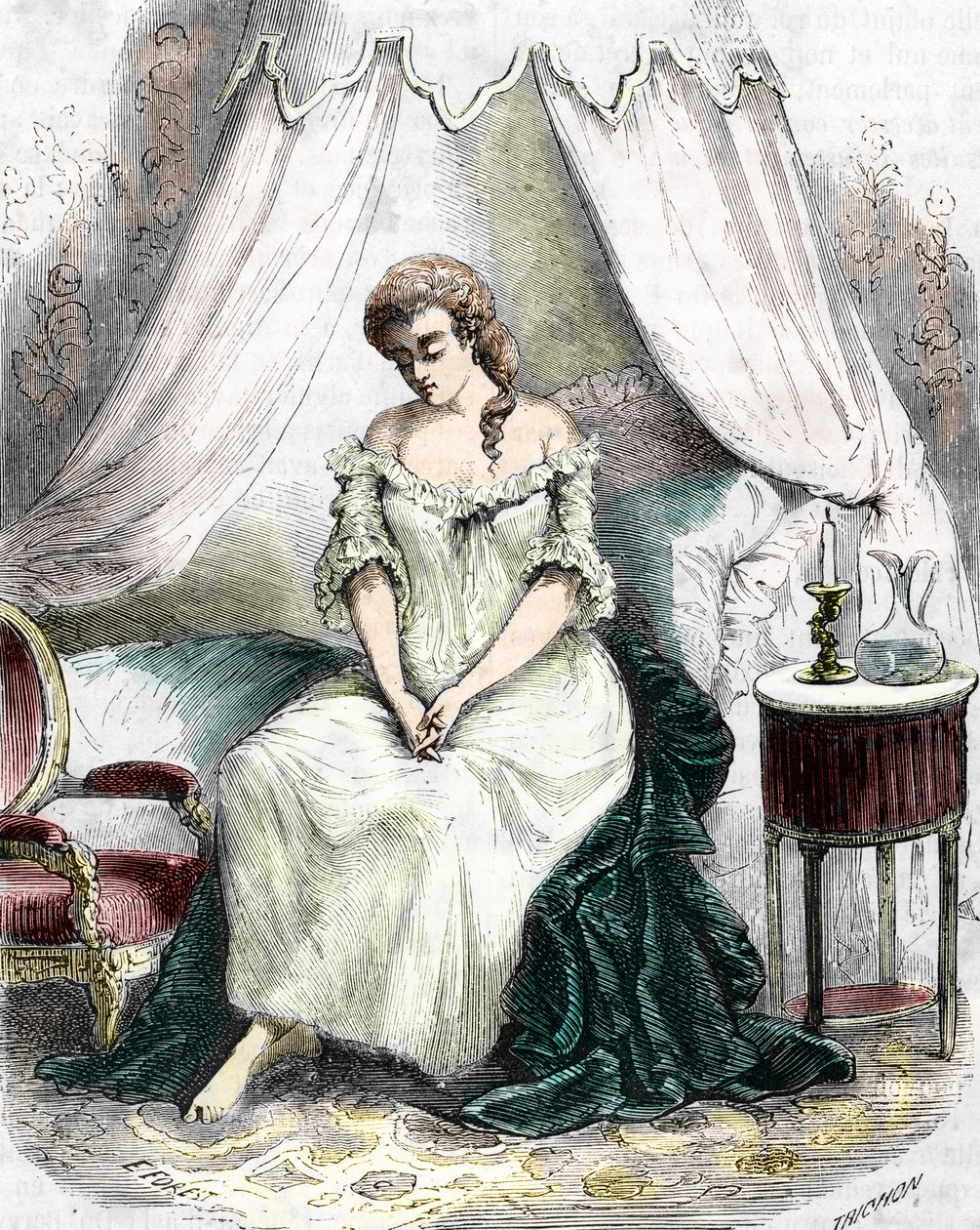 Madame du Barry eingesperrt in der Abtei von Pont-aux-Dames im Jahr 1774. 19. Jahrhundert von Alec Hunter