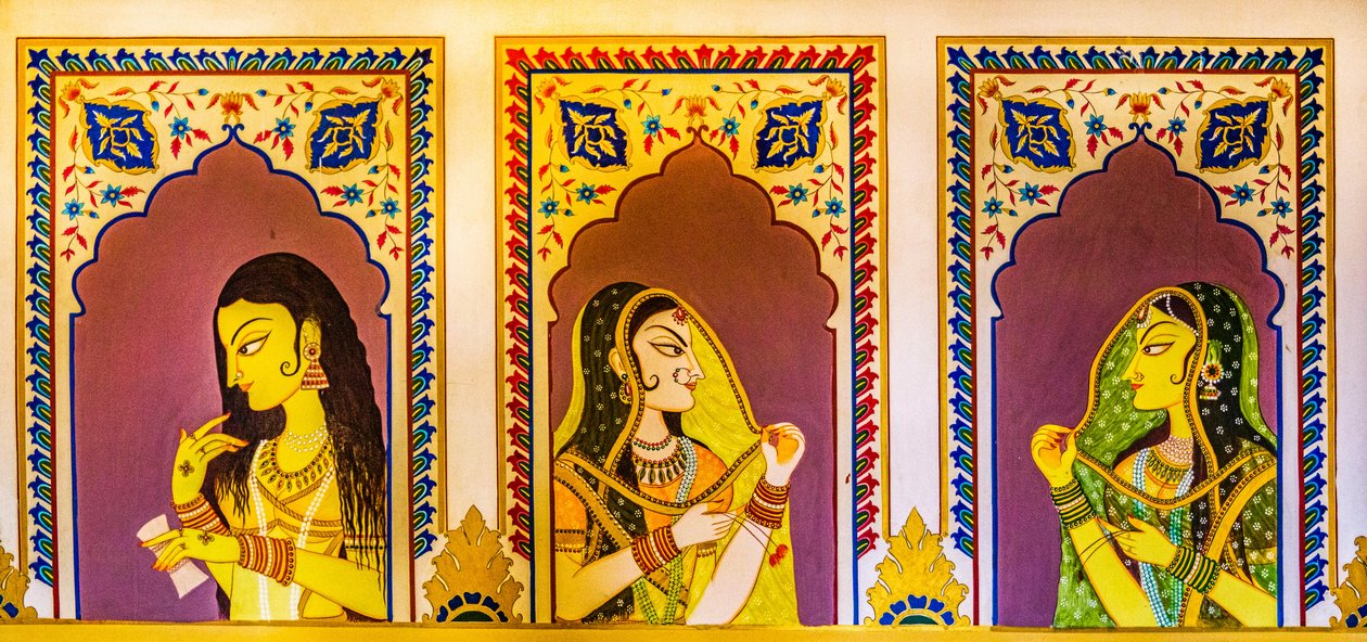 Miniaturmalerei, Kunsthandwerk in Rajasthan, Indien von Unbekannter Künstler