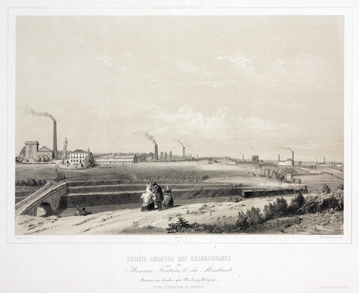 Bergbau, Kohle Monceau Fontaine & du Martinet Coalmining Ltd, Belgien von Unbekannt