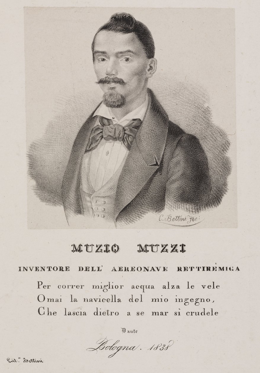 Muzio Muzzi, italienischer Ballonfahrer von Unbekannt