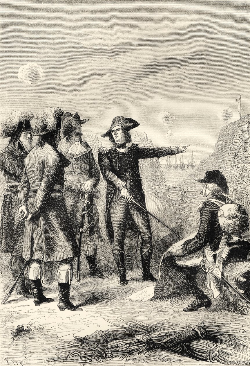 Napoleon bei der Belagerung von Toulon, Frankreich 1793 von Unbekannter Künstler