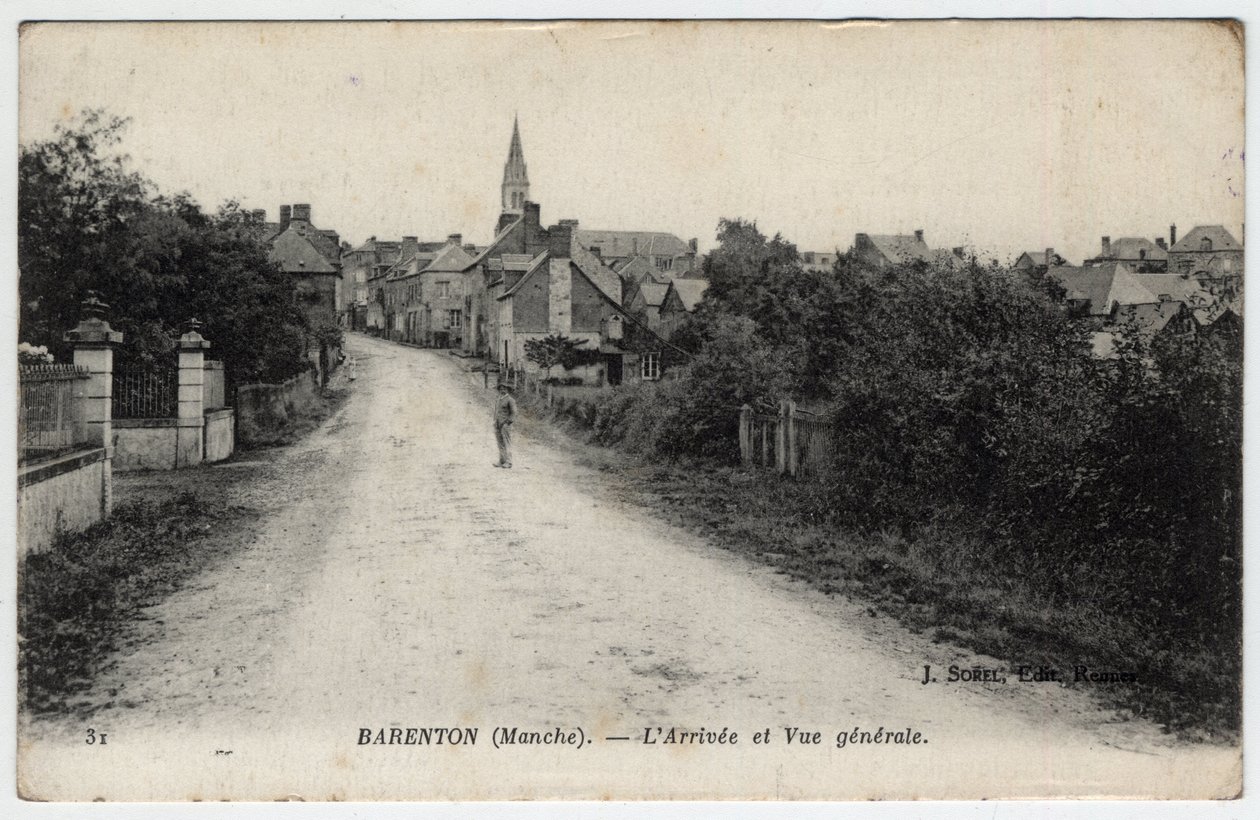 Normandie, Manche (50): Ansicht der Stadt Barenton - Postkarte von 1910 von Unbekannt