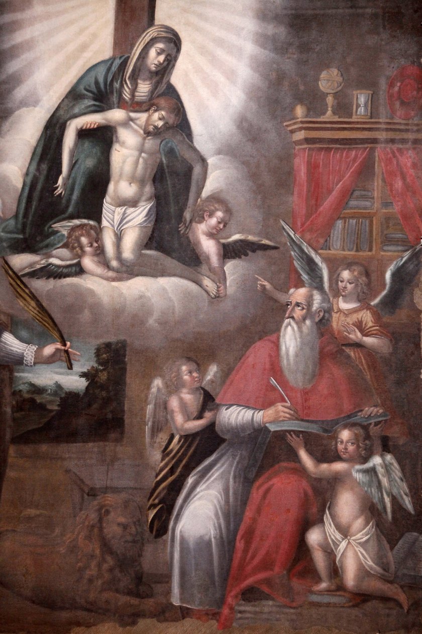 Heiliger Markus schreibt das Evangelium, Tricase, Italien von Unbekannt