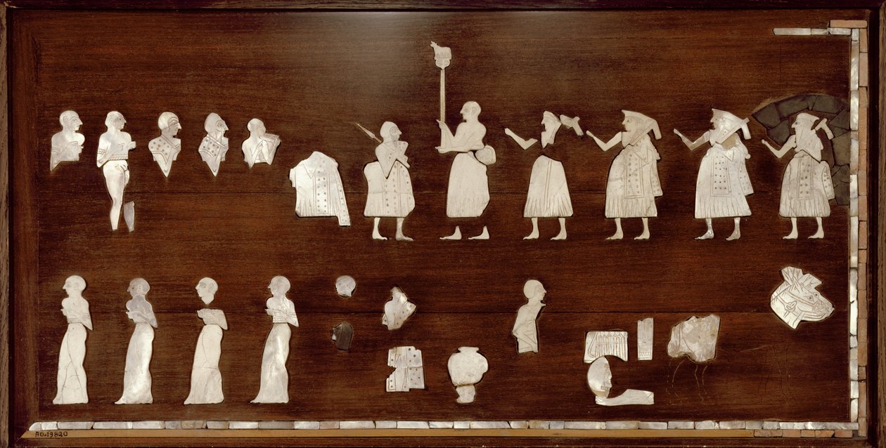 Tafel bekannt als der "Standard von Mari", Frühdynastische Periode, ca. 2500 v. Chr. von Unbekannt