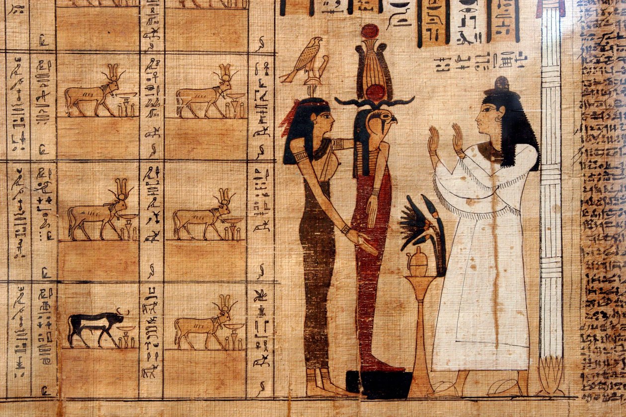 Papyrus aus einem Totenbuch, Ägyptisches Museum, Turin von Unbekannt