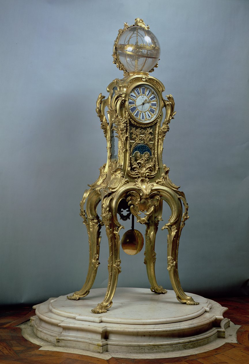 Passament-Astronomische Uhr von Jacques Caffieri (1678-1755) für Ludwig XV. von Frankreich von Unbekannt