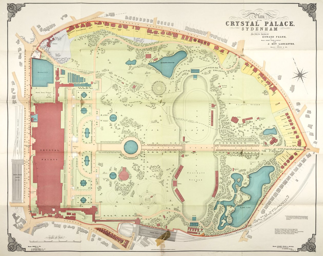Plan des Kristallpalastes und der Anlagen, Sydenham von Unbekannt