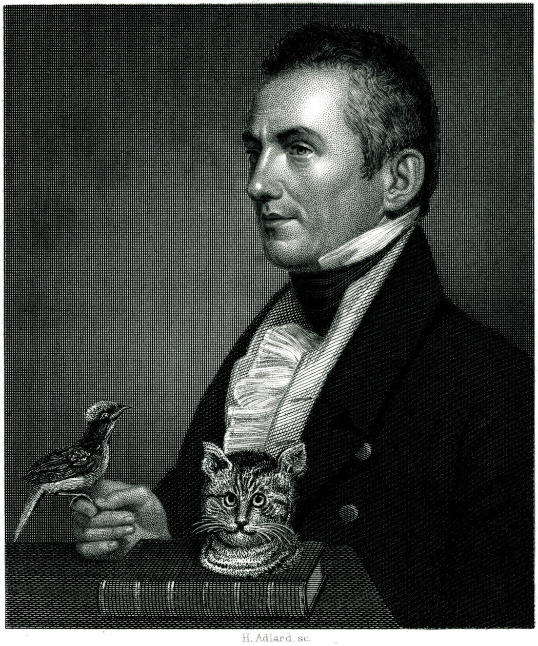Porträt von Charles Waterton (1782 - 1865), englischer Naturforscher, Reisender auf einer Gravur des 19. Jahrhunderts. von Unbekannter Künstler