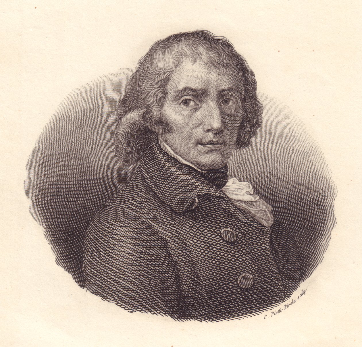 Porträt des italienischen Dichters Giuseppe Parini (1729-1799), Kupferstich von Piotti nach einer Zeichnung von Andrea Appiani von William M. Timlin