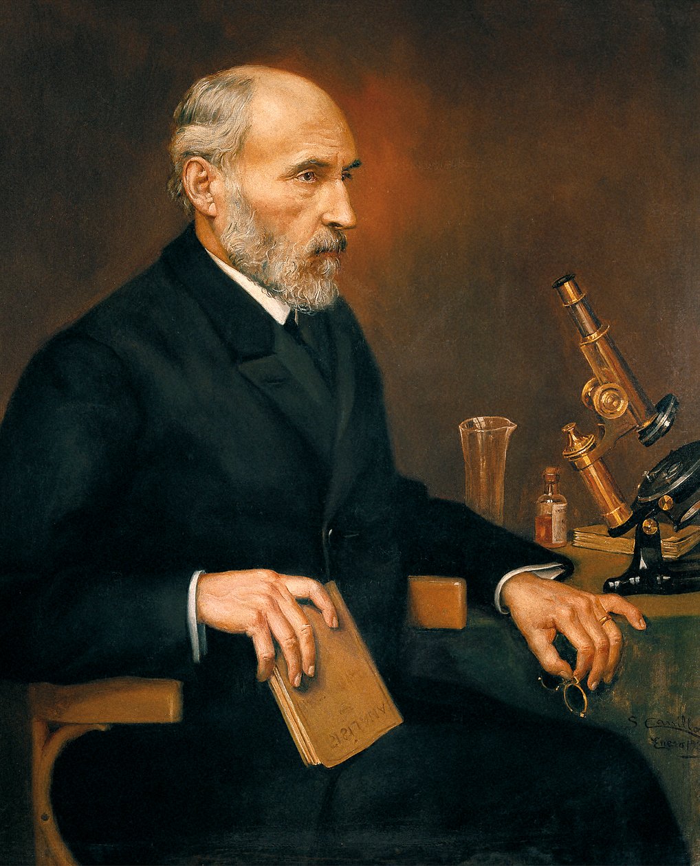 Porträt von Santiago Ramon y Cajal (1852-1934), spanischer Arzt, Vater der Neurowissenschaft von Unbekannter Künstler