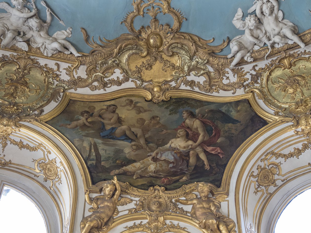 Psyche ist in der Gegenwart von Venus fehlerhaft. Gemälde von Charles Joseph Natoire (1700-1777) von Unbekannt