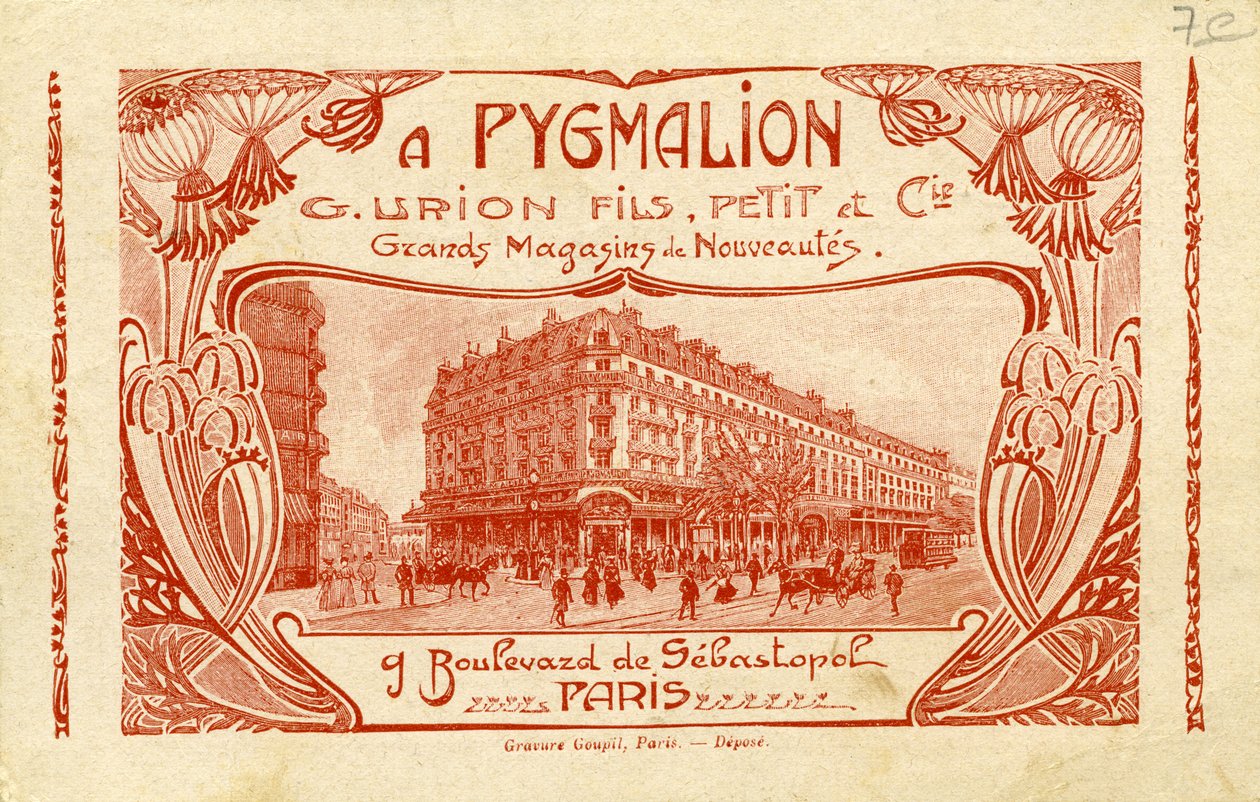 Pygmalion - Werbung für ein französisches Kaufhaus von Unbekannter Künstler