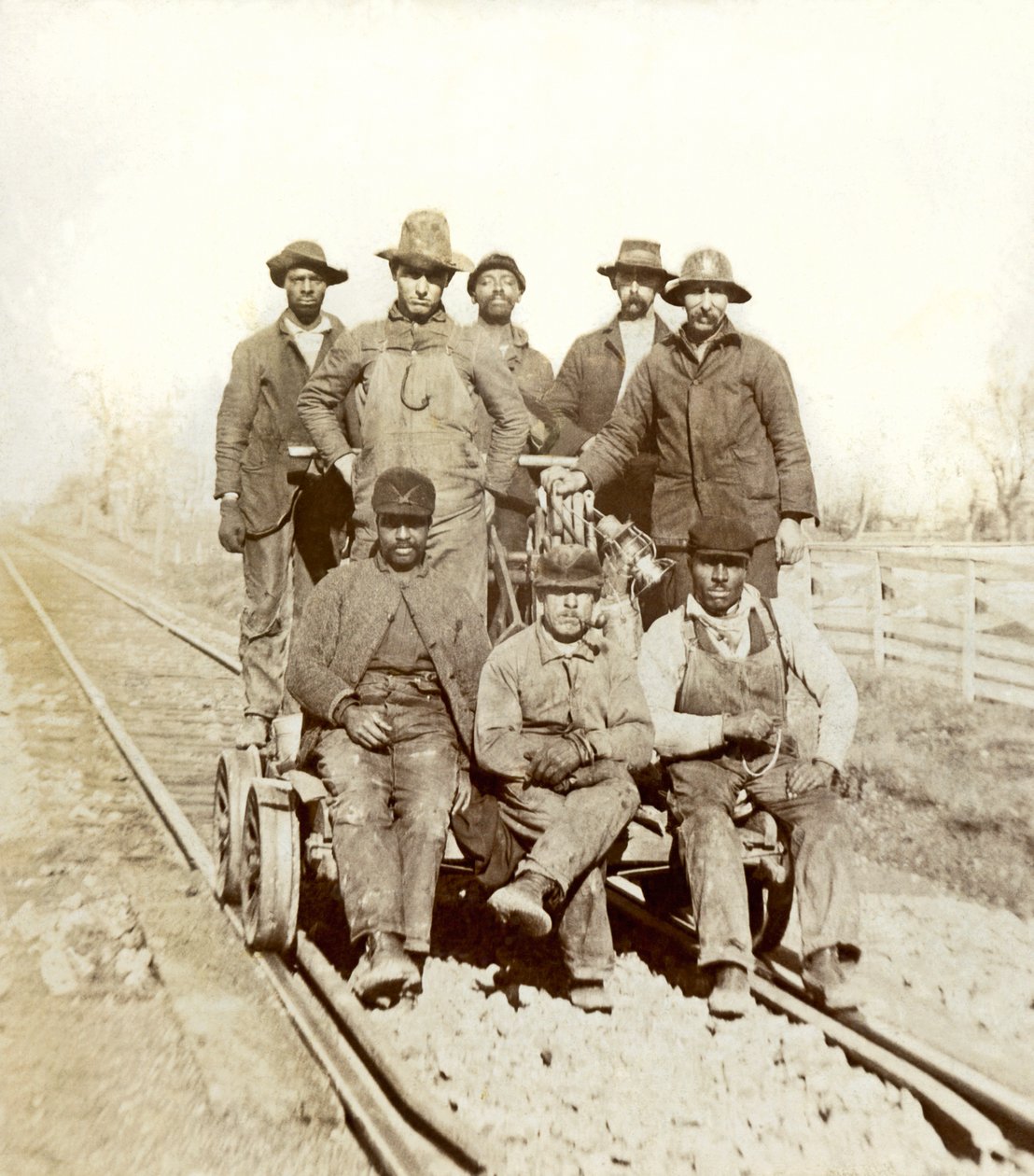 Eisenbahnarbeiter, Gallatin, Tennessee, ca. 1895 (s/w Foto) von William M. Timlin