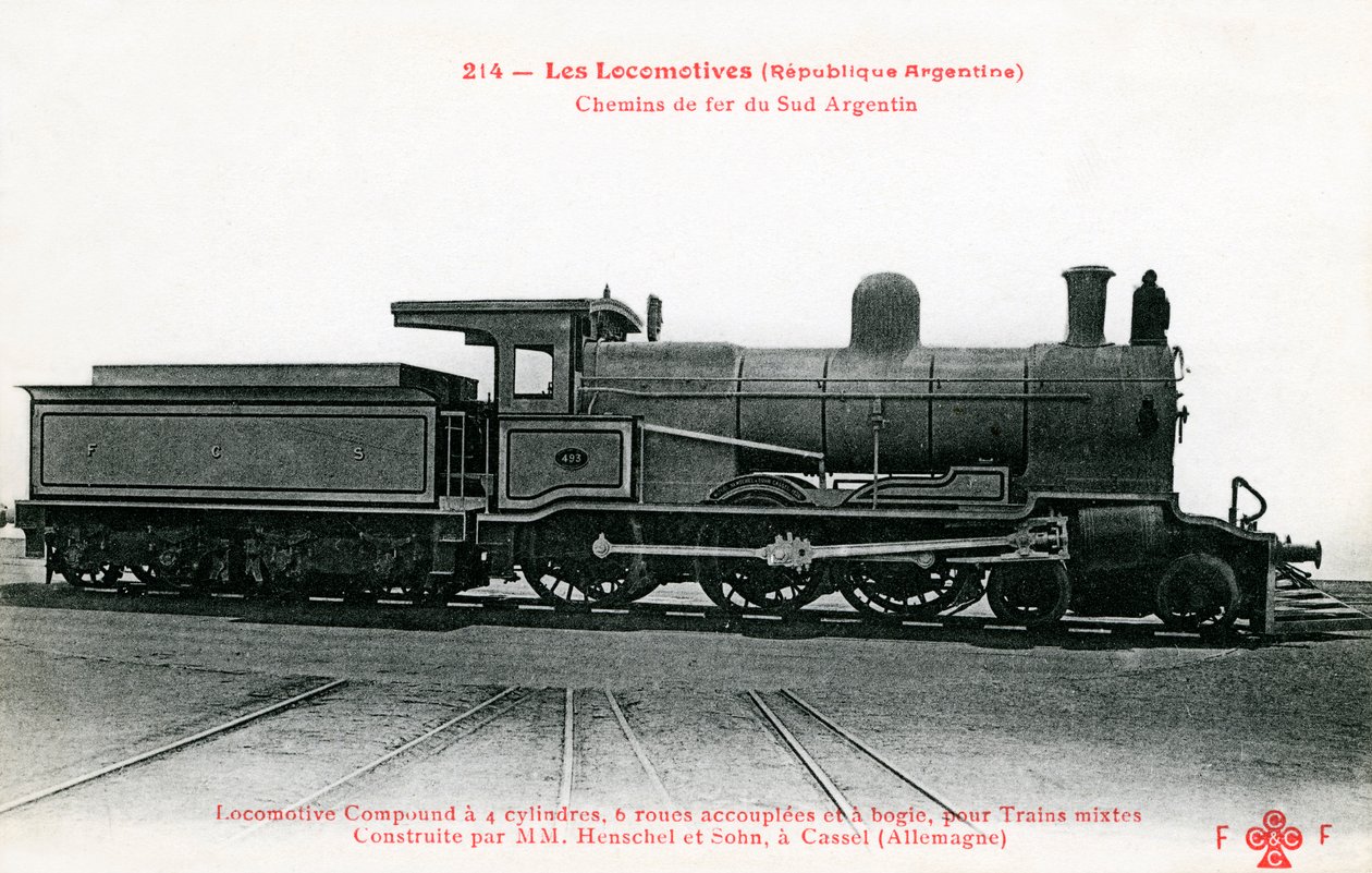 Eisenbahnwagen der Südargentinischen Eisenbahnen von Unbekannter Künstler