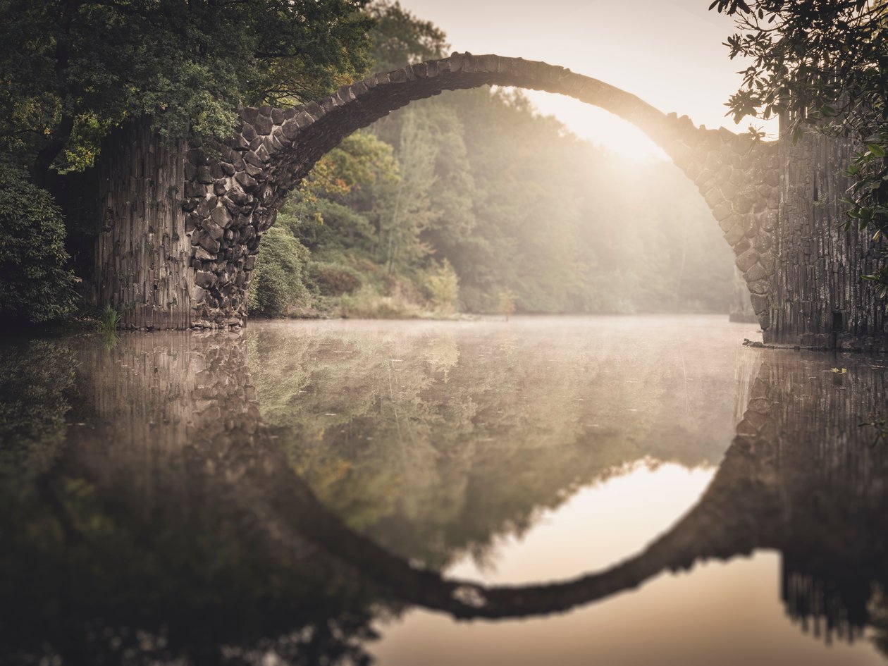 Rakotzbrücke - Studie 5, Sachsen, Deutschland von Leopold Blonder