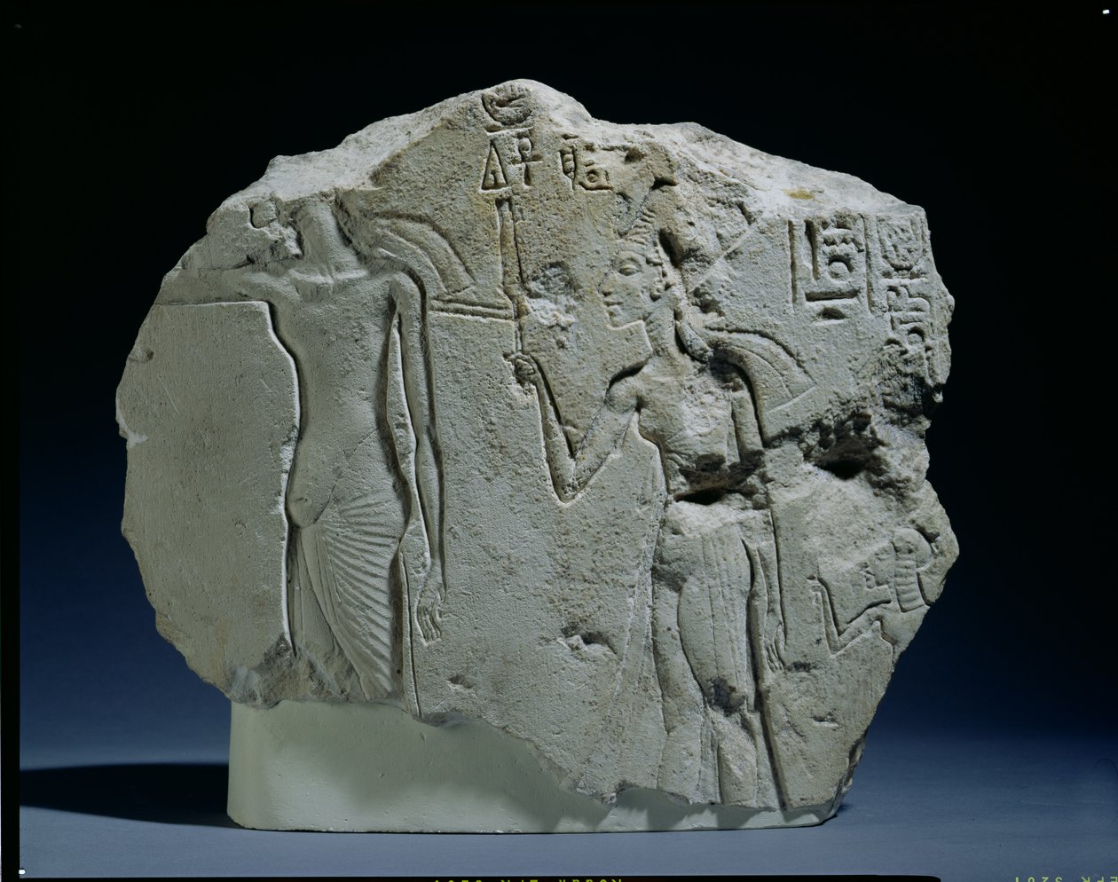 Relief eines nubischen Soldaten mit Bogen, Amarna von Unbekannt