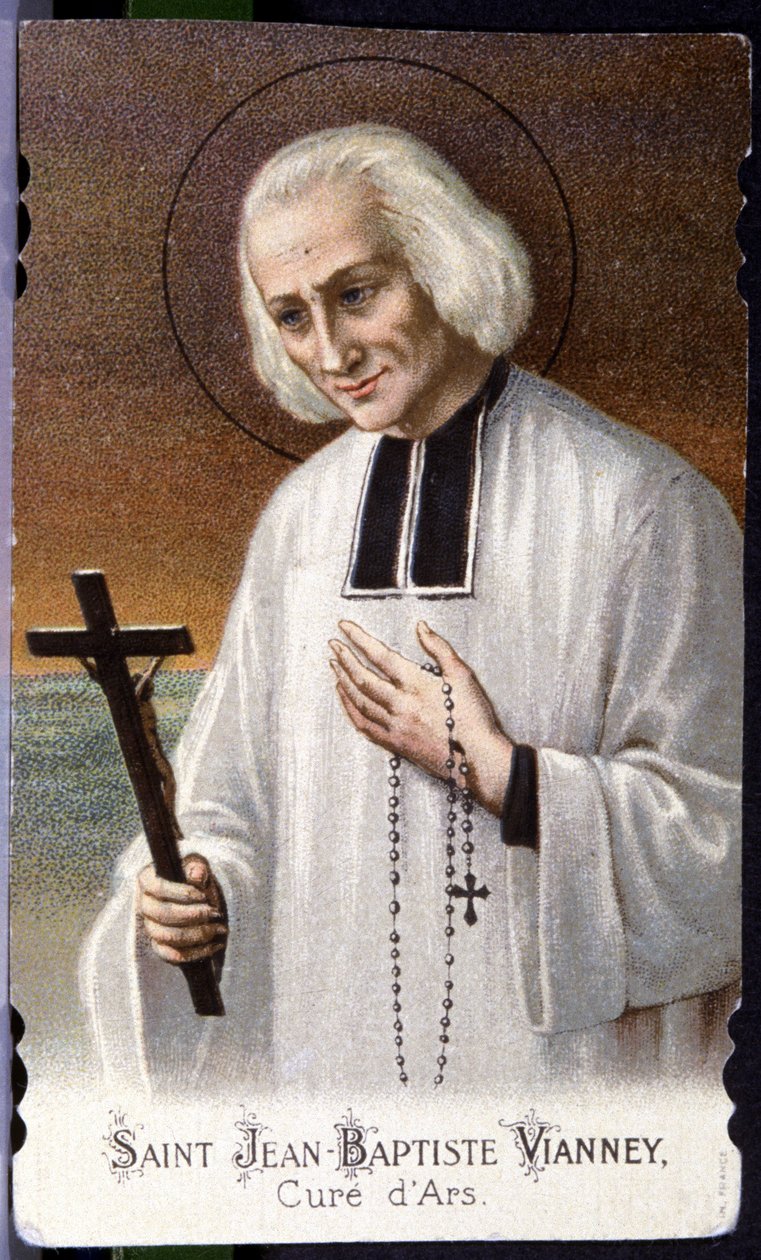 Heiliger Johannes Vianney, genannt der Pfarrer von Ars, frühes 20. Jahrhundert (Druck) von Unbekannter Künstler