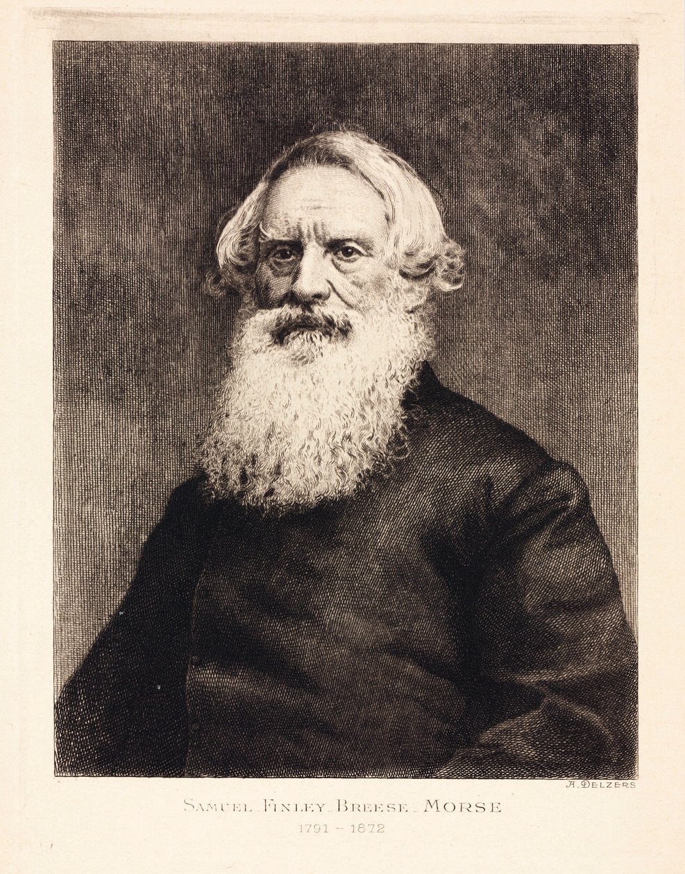 Samuel F. B. Morse, amerikanischer Künstler und Erfinder des Morse-Codes, ca. 1870 von Unbekannt