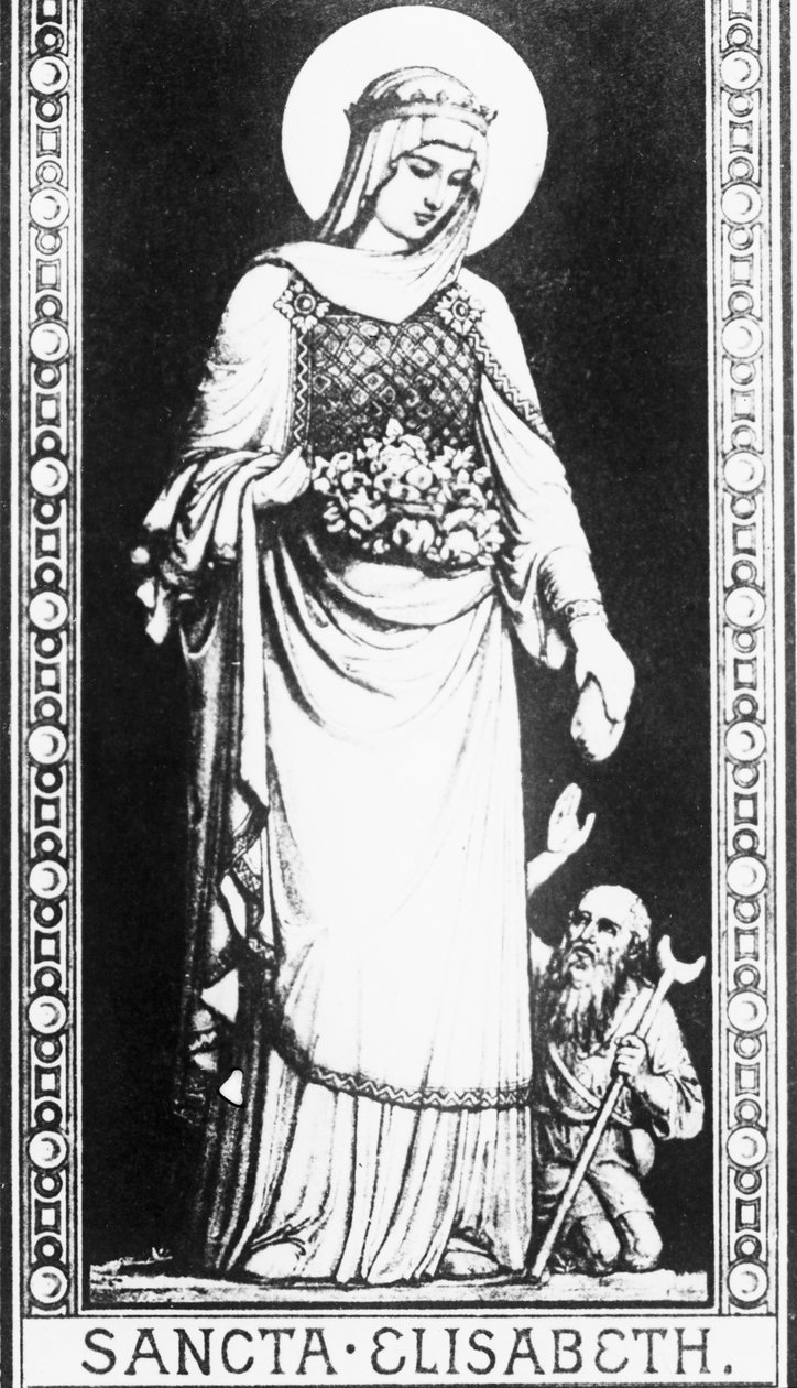 Szene aus dem Leben der heiligen Elisabeth von Ungarn von Unbekannter Künstler
