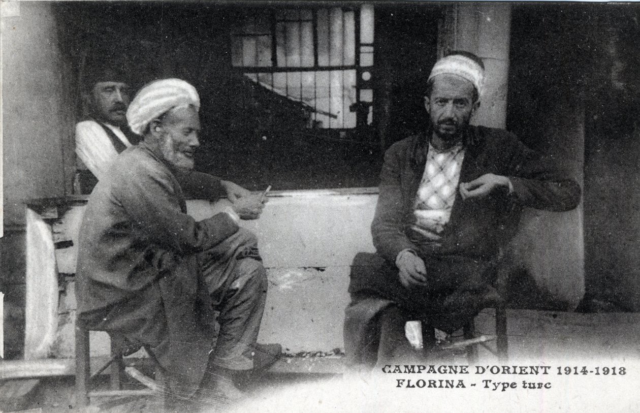 Serbien, Florina: türkische Männer - Postkarte 1914-1918 von William M. Timlin