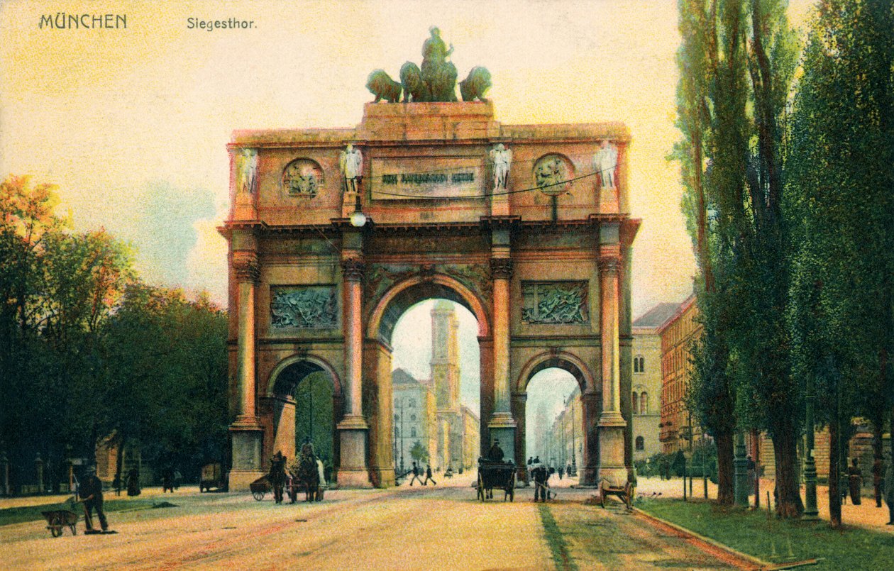Siegestor, späte 19. Jahrhundert (Druck) von Unbekannter Künstler