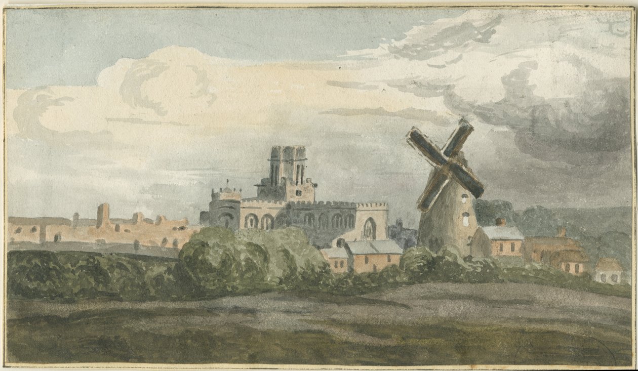 Stafford - Nordwestansicht: Aquarell, undatiert [?19. Jh.] von Unbekannt