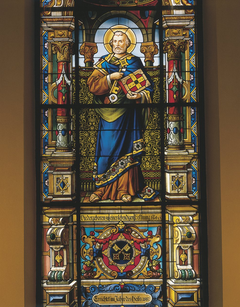 Buntglasfenster des Heiligen Petrus, Stockholm, Schweden von William M. Timlin