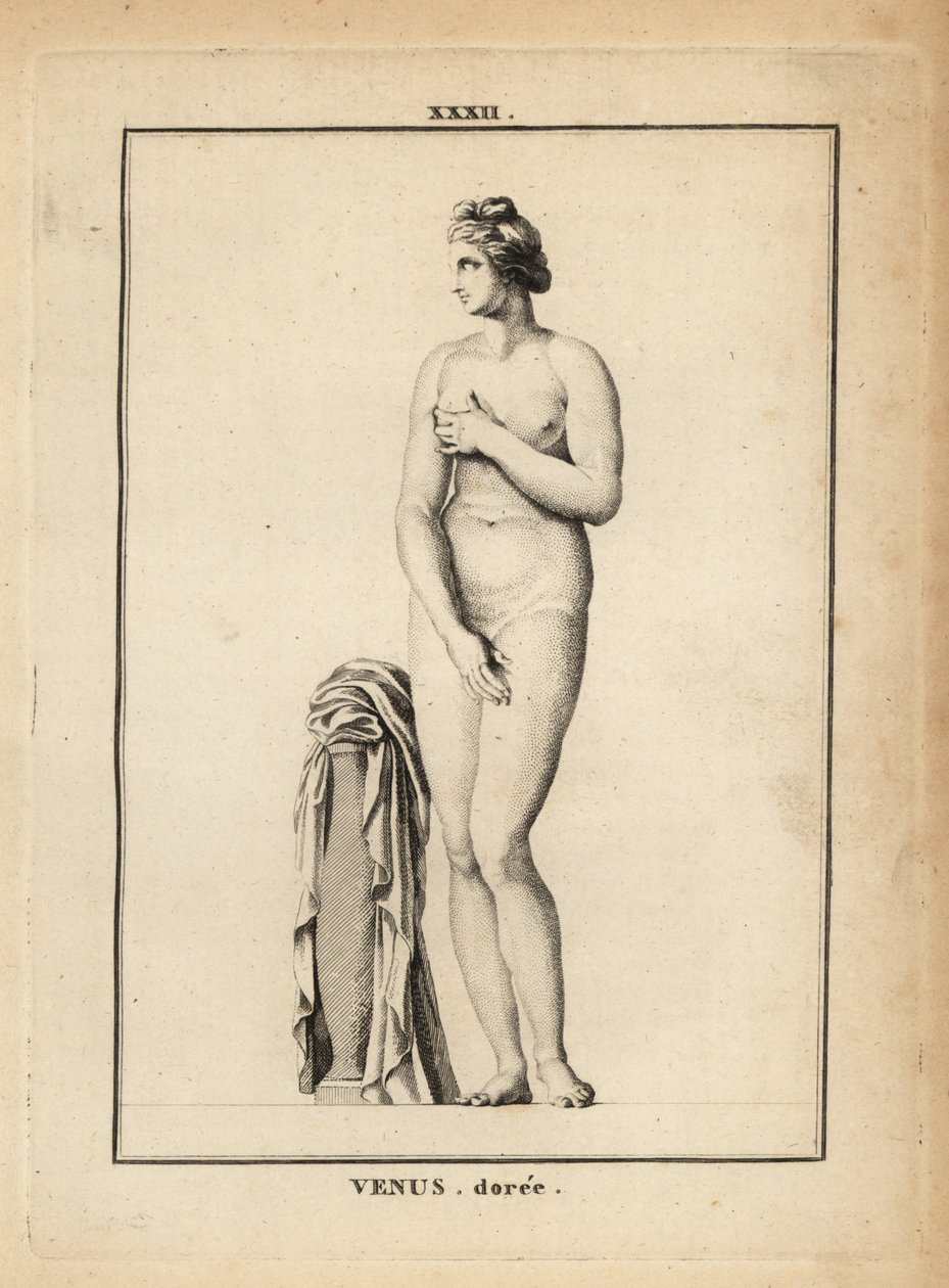 Statue der Venus Doree (gold), Römische Göttin der Liebe, Schönheit, Sexualität und Fruchtbarkeit von Unbekannt