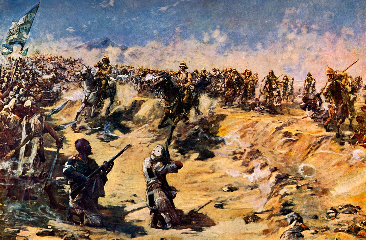 Der Angriff der 21. Lanciers bei Omdurman von Unbekannter Künstler