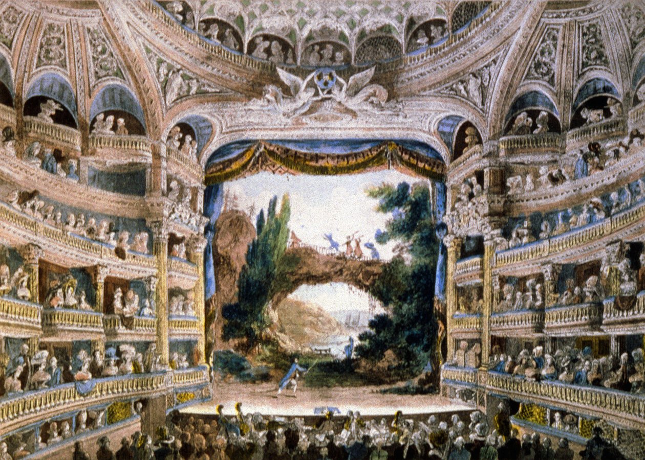 Das Comédie-Française-Theater im späten 18. Jahrhundert (Gravur) von Unbekannter Künstler