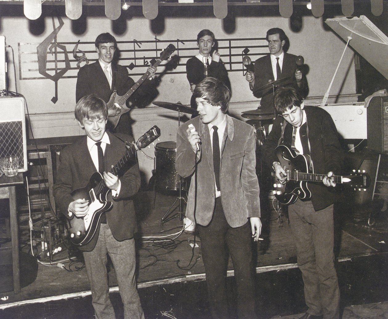 Die Rolling Stones auf der Bühne im Station Hotel, Richmond von Unbekannt