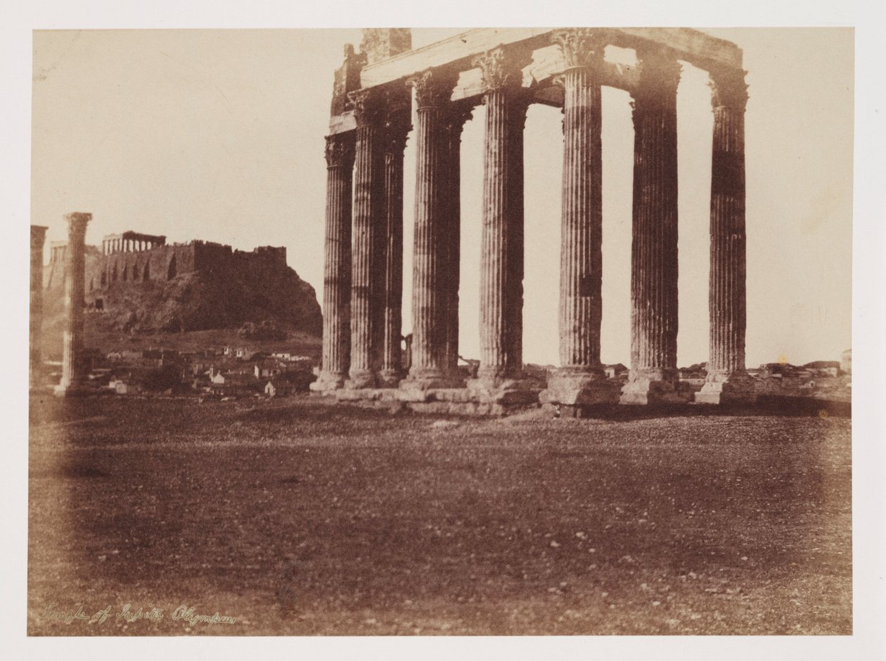 Der Tempel des Jupiter Olympius, ca. 1849 von Unbekannt