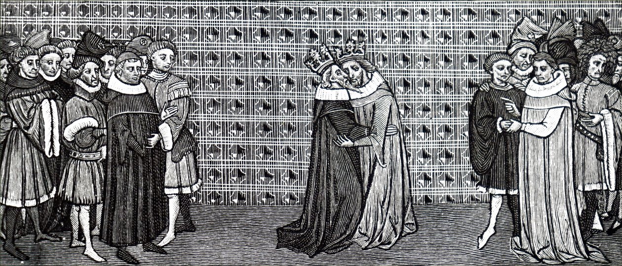 Das Treffen von König Edward III. und König Philipp V. von Frankreich von Unbekannt