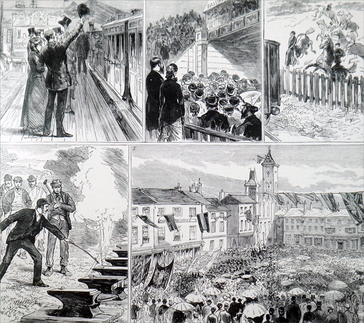 Die Eröffnung der Newbury und Didcot Eisenbahn von Unbekannt